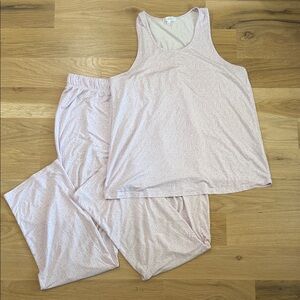 LAKE Summer Pajama Set Lavender Purple Swirl Print Tank with Pants - Modal Small